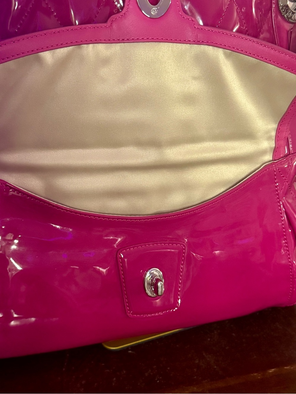 Coach Poppy Pink Liquid Gloss Shoulder Bag - Picture 14 of 16